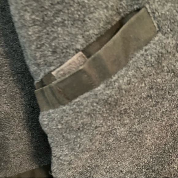 VTG Aberdeen Men’s Chore Barn Coat Jacket Sz. L Olive Green Leather Collar - Picture 6 of 11